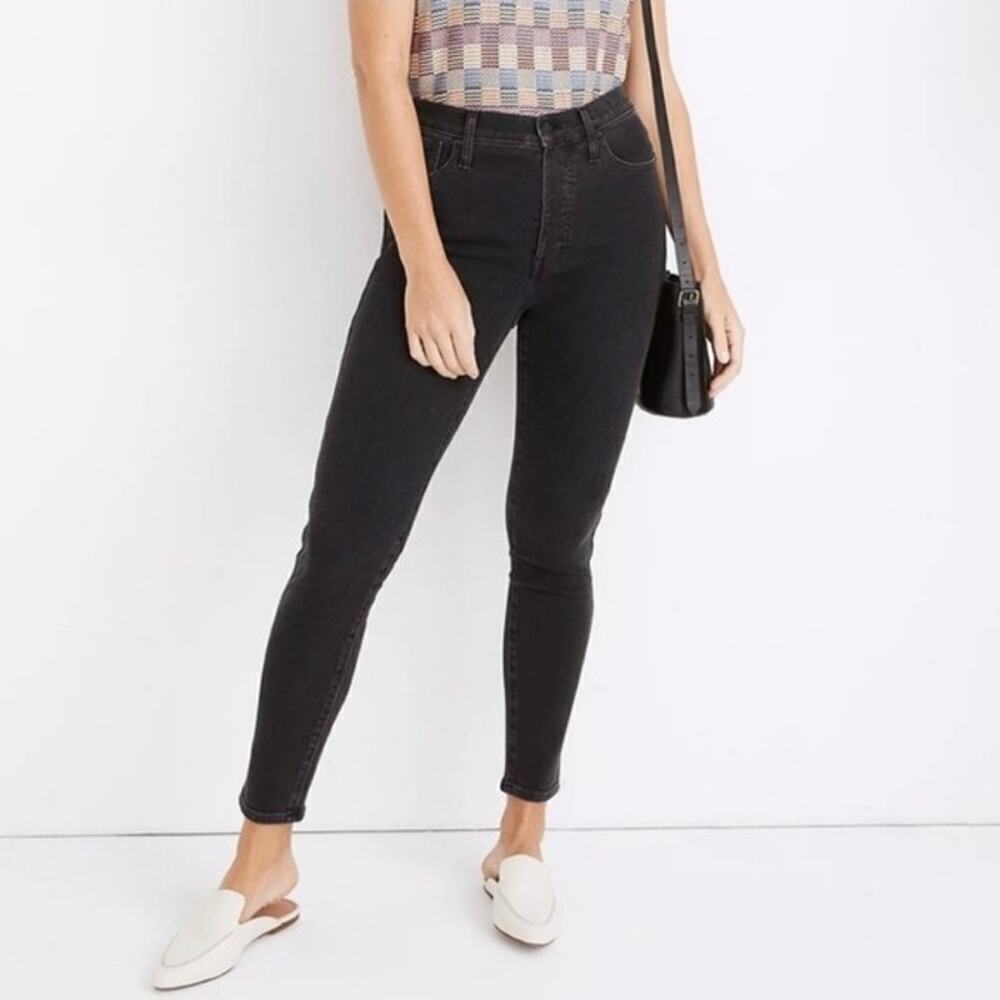 Madewell High Rise Skinny Jean, Women's, Black, Size 26, Stretch, Comfort